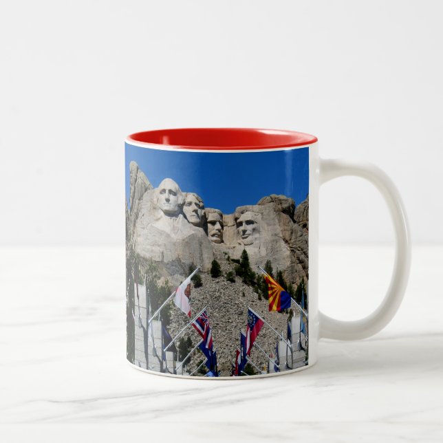 Tasse 2 Couleurs Mont Rushmore Sud Dakota Souvenir (Droit)