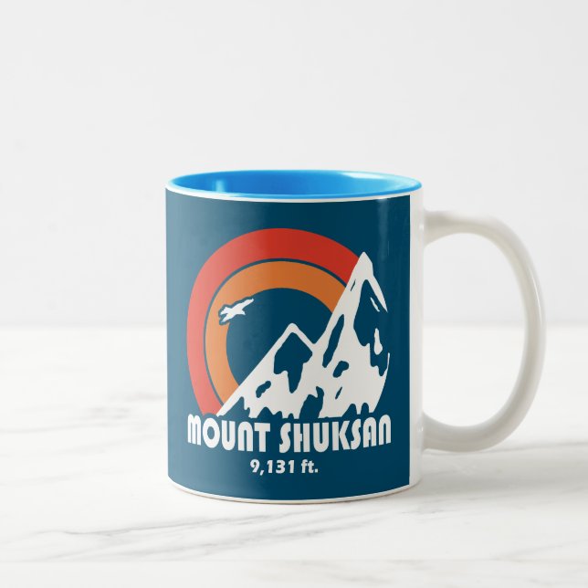 Tasse 2 Couleurs Mont Shuksan Washington Sun Eagle (Droit)