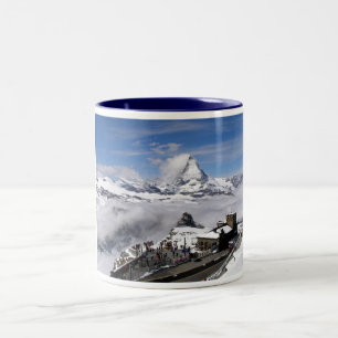 Tasse 2 Couleurs Montagne de Matterhorn et station de Gornergrat