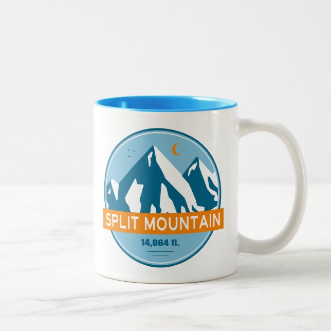 Tasse 2 Couleurs Montagne divisée Californie Étoiles Lune (Droit)