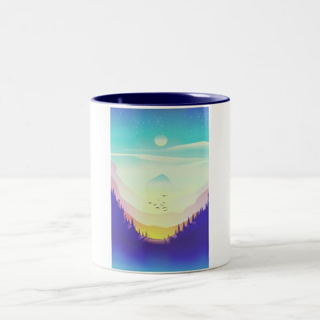 Tasse 2 Couleurs Montagnes (Centre)