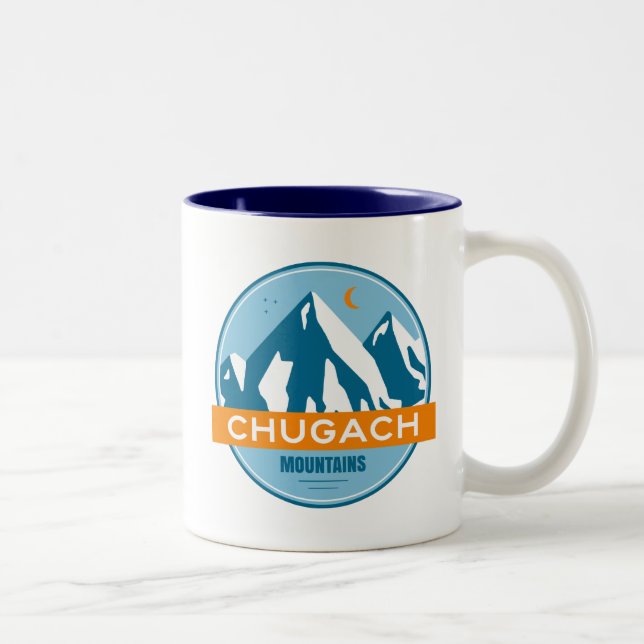 Tasse 2 Couleurs Montagnes Chugach Alaska (Droit)