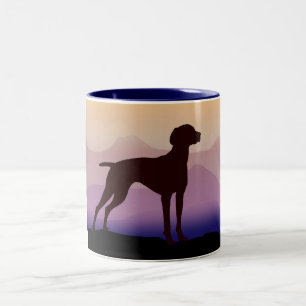 Tasse 2 Couleurs Montagnes pourpres Vizsla