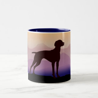 Tasse 2 Couleurs Montagnes pourpres Vizsla