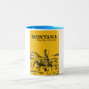 Tasse 2 Couleurs Montana Big sky Pays poster de voyage vintage