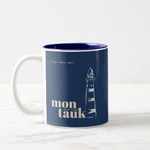 Tasse 2 Couleurs Montauk New York phare griffonné 
