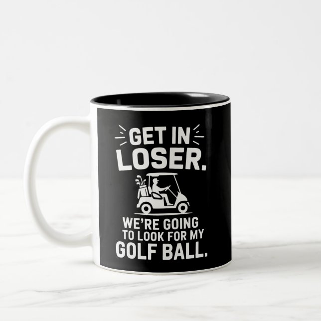 Tasse 2 Couleurs Monte dans la voiture de golf perdant cherche mon  (Gauche)