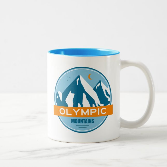 Tasse 2 Couleurs Monts olympiques Washington (Droit)
