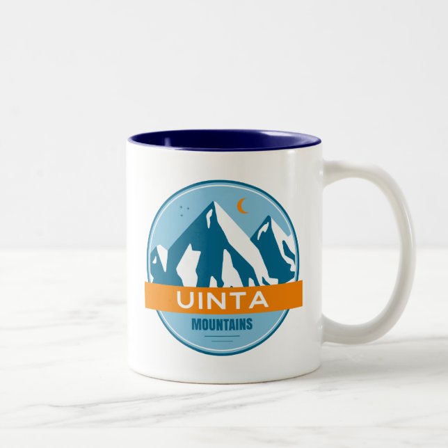Tasse 2 Couleurs Monts Uinta Utah (Droit)
