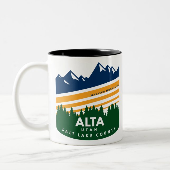 Tasse 2 Couleurs Monts Wasatch Alta Utah (Gauche)