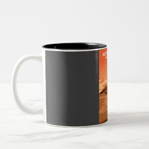 Tasse 2 Couleurs Monument Valley Vintage Minimal Retro Travel Poste