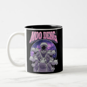 TASSE 2 COULEURS MOO-DENG LE CÉLÈBRE BÉBÉ HIPPOPOTAME NAIN MOO-DENG