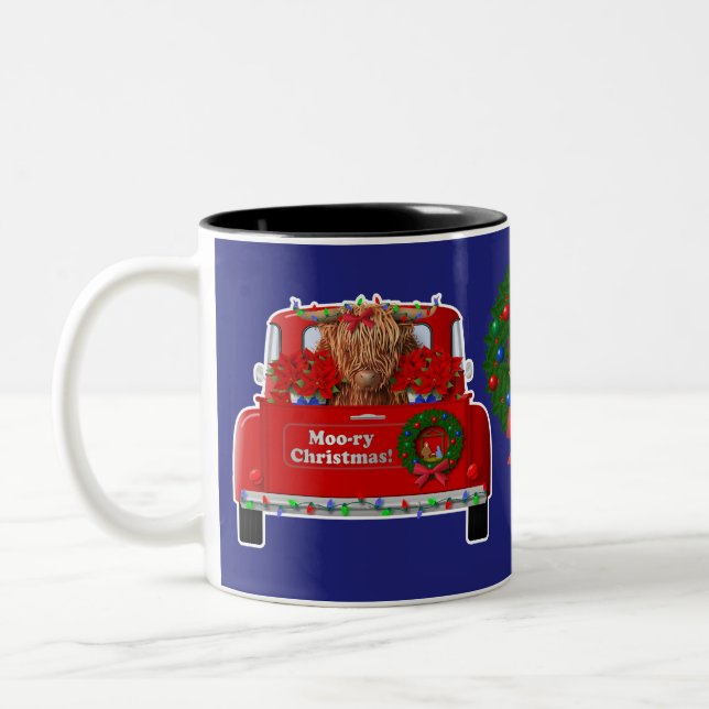 Tasse 2 Couleurs Moo-ry Noël Petit Camion Rouge (Gauche)
