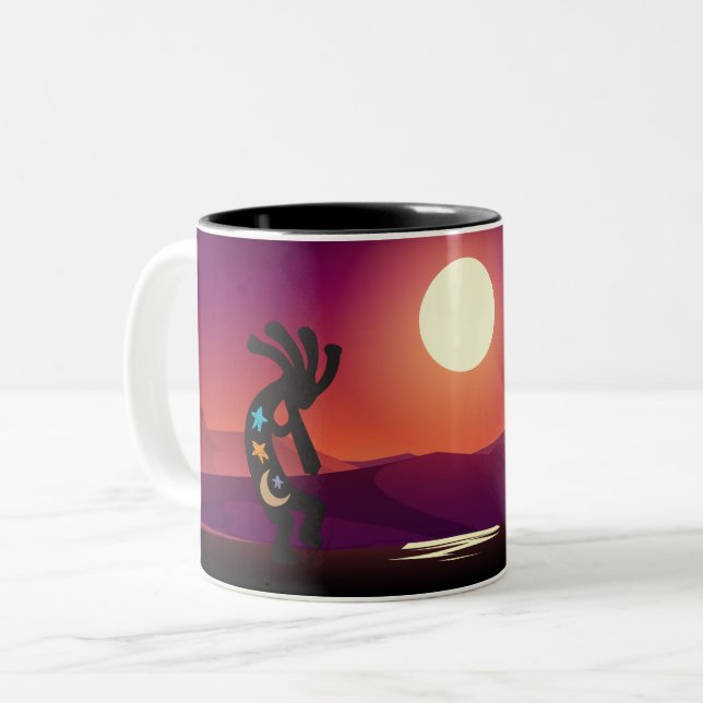 Tasse 2 Couleurs Moon Sud-Ouest Kokopelli (Devant gauche)