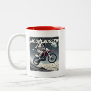Tasse 2 Couleurs Mooncross - Space Rider sur un Motocross lunaire