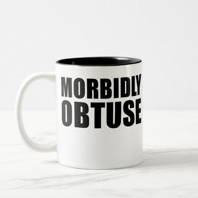 Tasse 2 Couleurs Morbide Obtuse La nouveauté Drôle (Gauche)