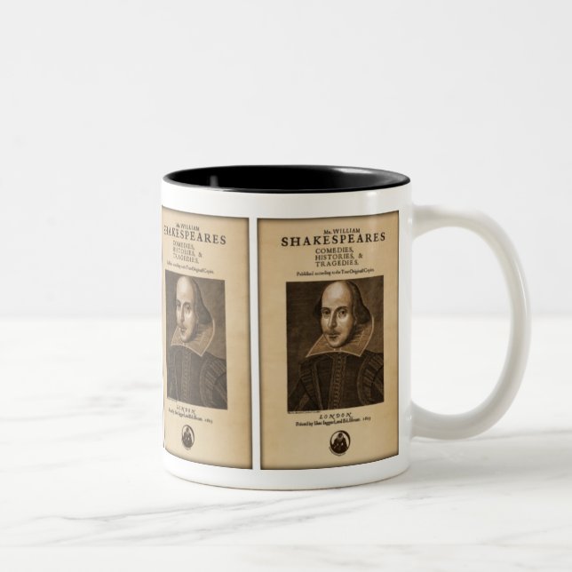 Tasse 2 Couleurs Morceau avant au premier folio de Shakespeare (Droit)