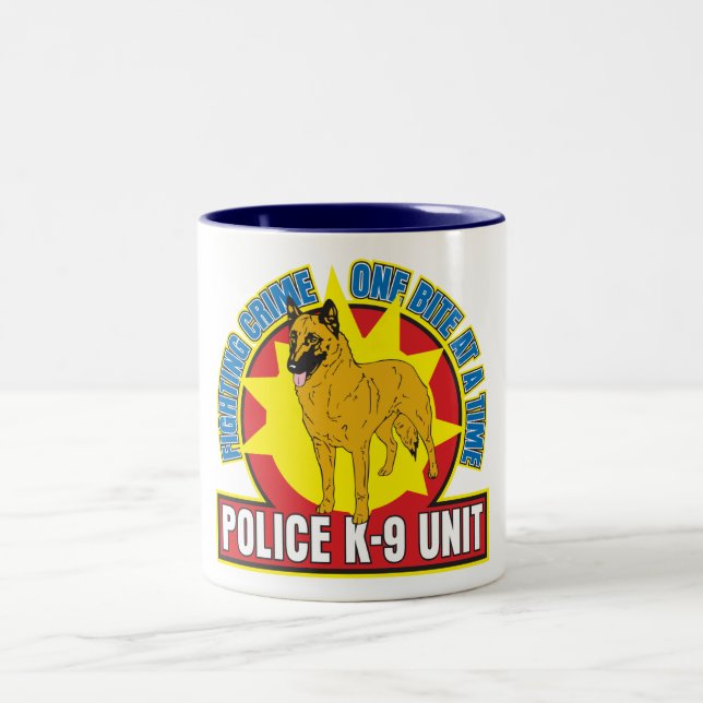 Tasse 2 Couleurs Morsure de Malinois du Belge K9 (Centre)
