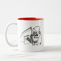 Tasse 2 Couleurs Mort Laughing Papa Blague Skeleton Grim Reaper
