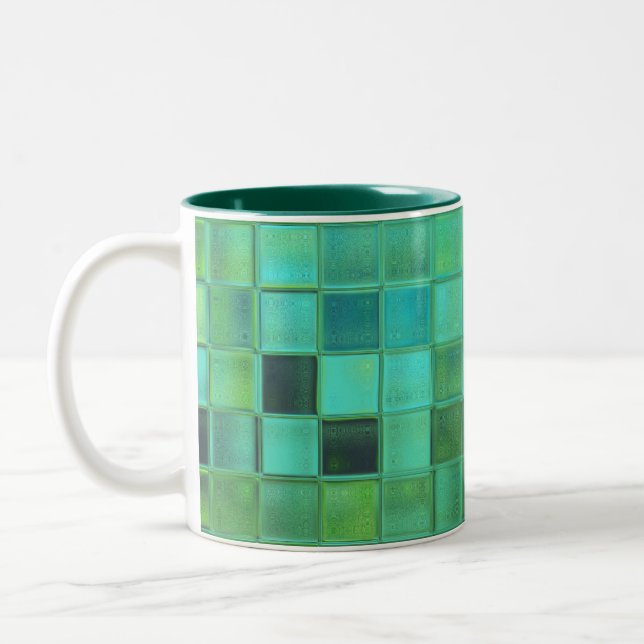 Tasse 2 Couleurs Mosaïque de verre de mer sur mesure dans différent (Gauche)