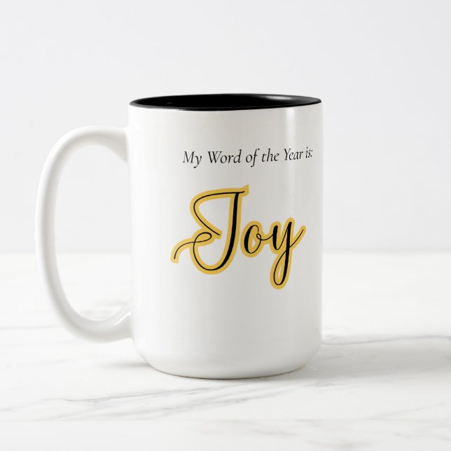 Tasse 2 Couleurs Mot de l'année - Joie (Gauche)