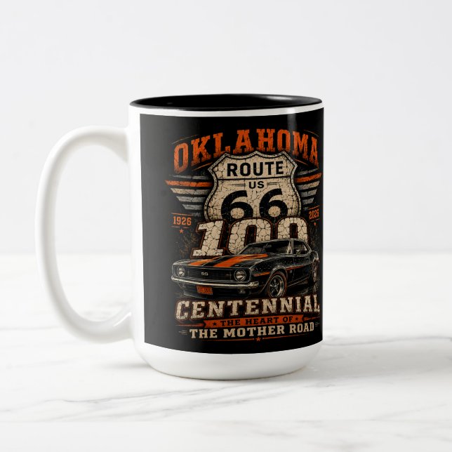 Tasse 2 Couleurs Mother Road Garage Pause Café (Gauche)