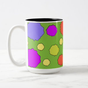 Tasse 2 Couleurs Motif à pois coloré vif et audacieux