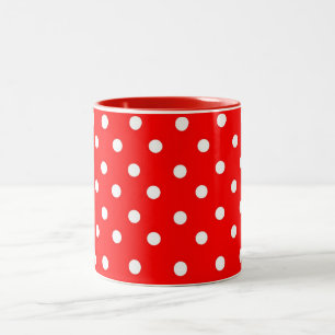 Tasse 2 Couleurs Motif à pois rouges