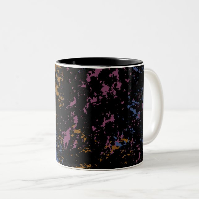 Tasse 2 Couleurs Motif Abstrait inégal (Devant droit)
