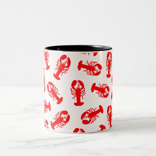 Tasse 2 Couleurs Motif animal de homard rouge mignon (Centre)