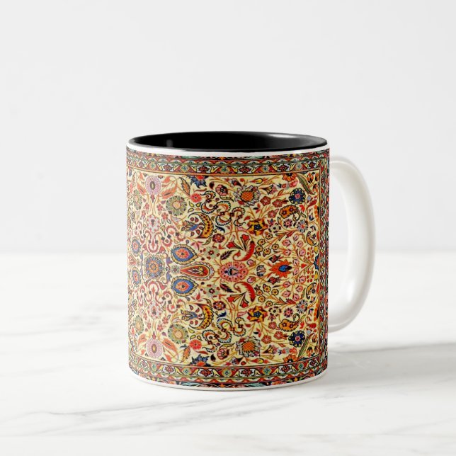 Tasse 2 Couleurs Motif Antique Perse Azerbaïdjan (Devant droit)