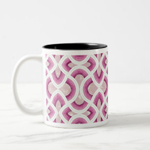 Tasse 2 Couleurs Motif Arc-En-Ciel Super Vintage À Mulberry