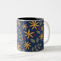 Motif botanique à motif floral doré