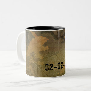Tasse 2 Couleurs Motif camouflage vert vintage V2.0