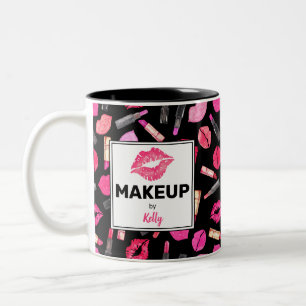 Tasse 2 Couleurs Motif d'aquarelle personnalisé Maquillage double