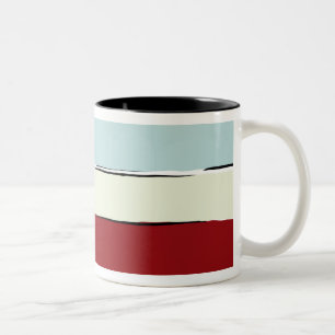 Tasse 2 Couleurs Motif de bandes de couleur