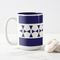 Motif de bandes triangles bleues
