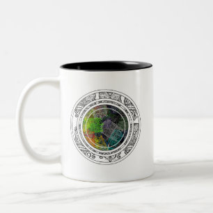 Tasse 2 Couleurs Motif de cercle coloré Tiki
