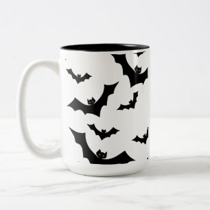 Tasse 2 Couleurs Motif de chauves-souris effrayantes pour Halloween