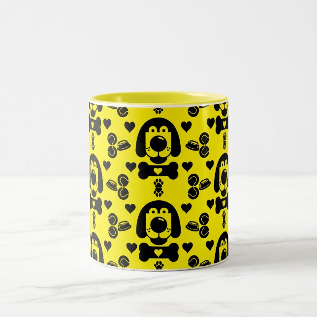 Tasse 2 Couleurs Motif de chien (Centre)