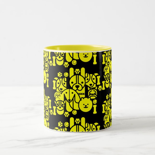 Tasse 2 Couleurs Motif de chien (Centre)