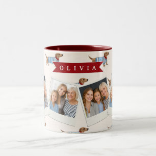 Tasse 2 Couleurs Motif de chien Dachshund mignon et chic personnali
