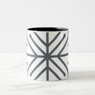 Tasse 2 Couleurs Motif de circuit technique géométrique Art Déco mo