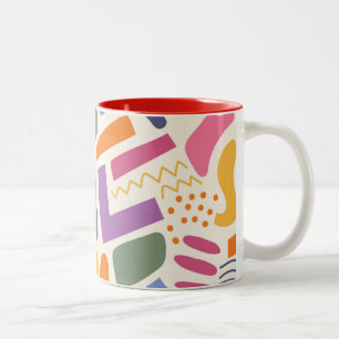 Tasse 2 Couleurs Motif de conception abstraite couleur