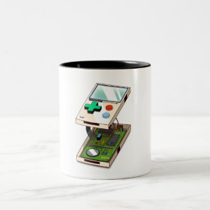 Tasse 2 Couleurs Motif de console de jeu vidéo.