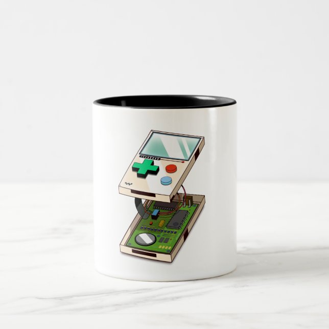 Tasse 2 Couleurs Motif de console de jeu vidéo. (Centre)