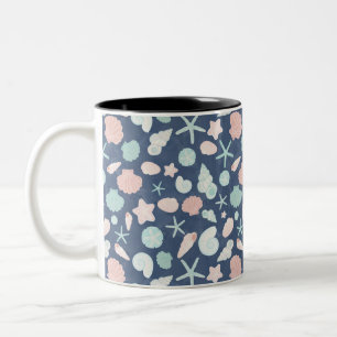 Tasse 2 Couleurs motif de coquillages