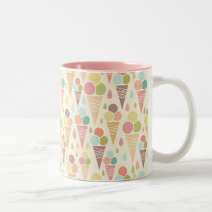 Tasse 2 Couleurs Motif de cornets de crème glacée
