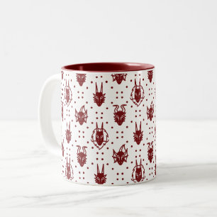 Tasse 2 Couleurs Motif de dragon d'Imaginaire blanc et rouge Crimso