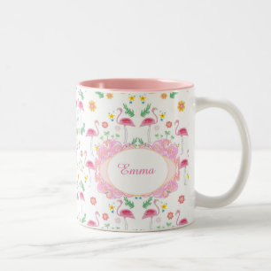 Tasse 2 Couleurs motif de flamant